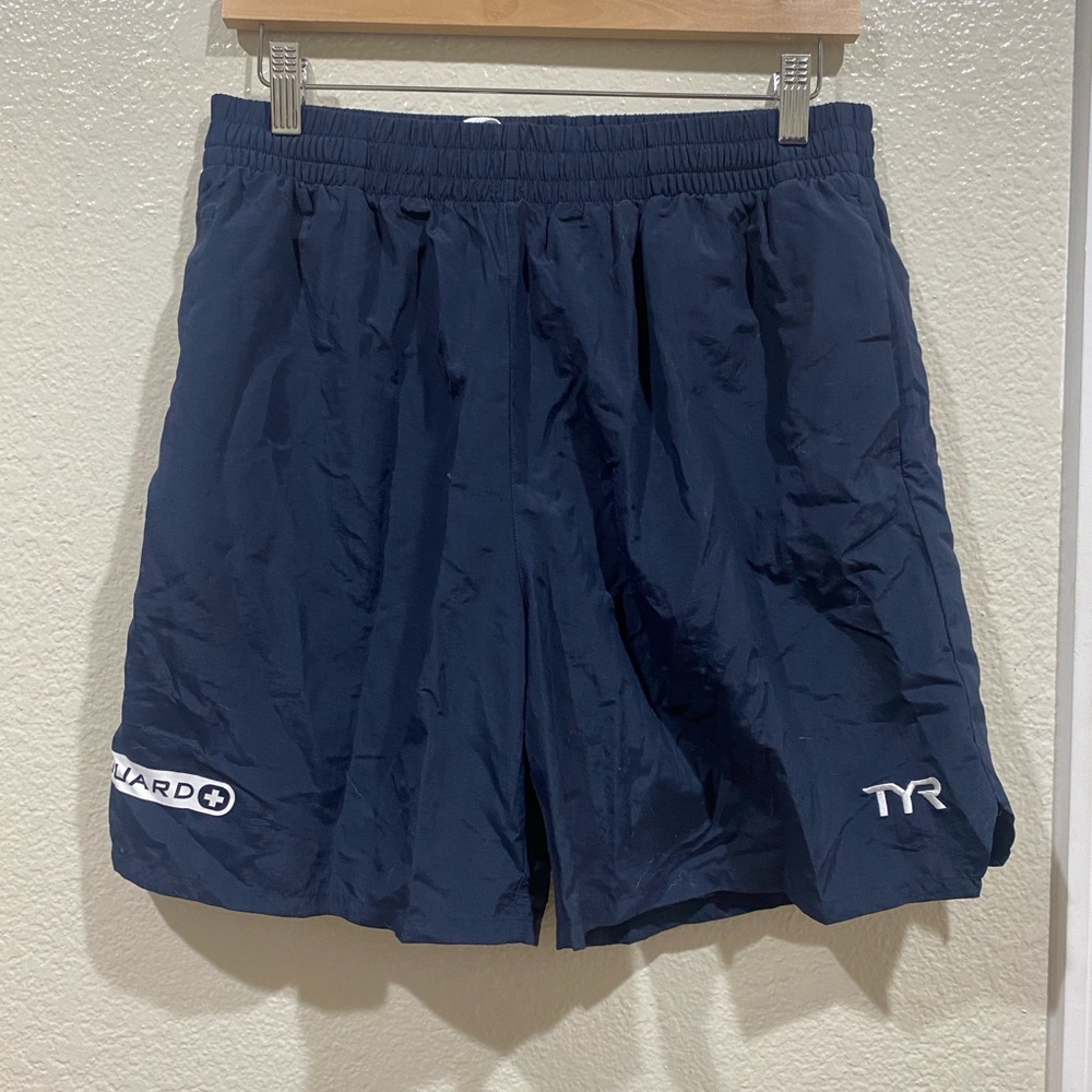 TYR Men’s Navy Blue Lifeguard Swim Trunks